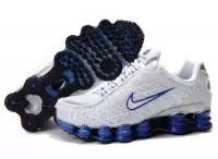 chaussures nike shox promos tl1 hommes nstl 004-blance blue